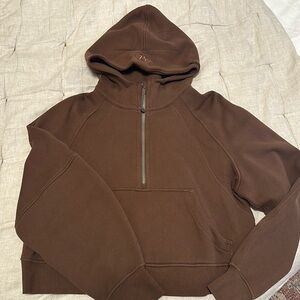 Lululemon Scuba Oversized Half-Zip Hoodie in Java